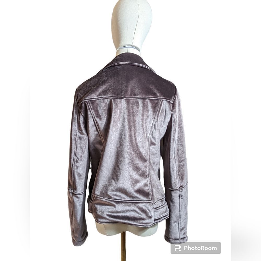 Lucky Brand Plum Purple Velvet Moto Jacket - Picture 5 of 9